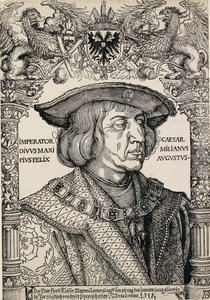 Portræt af kejser Maximilian I, c1519 af Albrecht Dürer