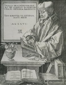 Portræt af Erasmus, 1526 af Albrecht Dürer
