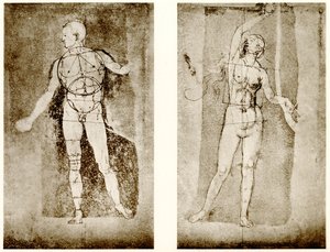 Proportionsundersøgelse om Adam og Eva af Albrecht Dürer