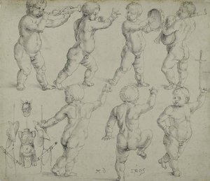 Putti, 1495. af Albrecht Dürer