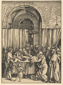 Afvisningen af Joakims offer, fra Jomfru Marias liv af Albrecht Dürer