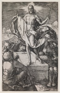 Resurrection, fra serien "The Engraved Passion" af Albrecht Dürer