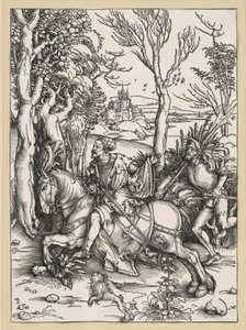 Ridder til hest og landsknægt af Albrecht Dürer
