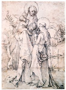 Sankt Anne med barn og jomfru Maria, c1500 af Albrecht Dürer