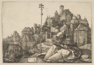 Saint Anthony Reading, 1519. af Albrecht Dürer