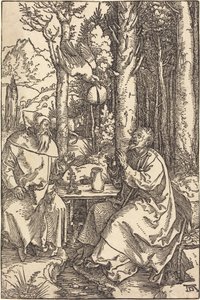 Sankt Antonius og Sankt Paul i ørkenen af Albrecht Dürer