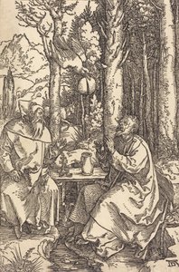 Saint Anthony og Saint Paul i ørkenen, ca. 1504. af Albrecht Dürer