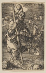 Sankt Kristoffer vendt mod højre af Albrecht Dürer