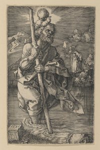 Sankt Kristoffer vendt mod højre af Albrecht Dürer