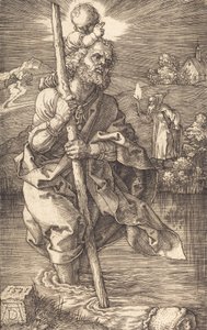 Sankt Christopher vender mod højre, 1521. af Albrecht Dürer