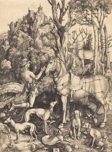 Sankt Eustace, ca. 15001501. af Albrecht Dürer