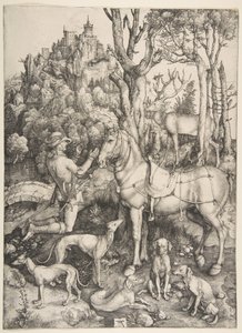 Sankt Eustace, ca. 1501. af Albrecht Dürer