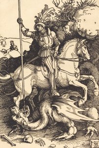 Sankt Georg dræber dragen, 15011504. af Albrecht Dürer