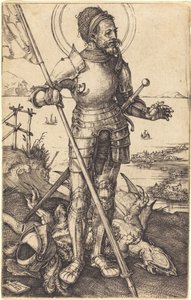 Sankt Georg stående af Albrecht Dürer