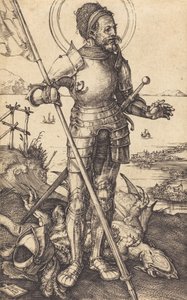 Saint George Standing, ca. 15071508. af Albrecht Dürer