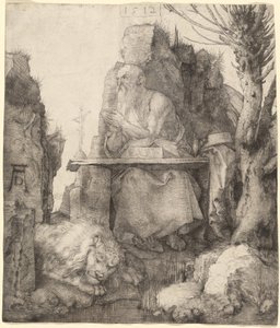 Sankt Hieronymus ved Pollard Willow af Albrecht Dürer