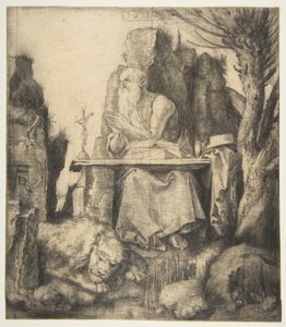 Sankt Hieronymus ved styningspilen af Albrecht Dürer