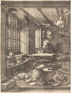 Sankt Hieronymus i sit studie af Albrecht Dürer