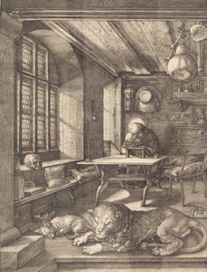 Sankt Hieronymus i hans studie, 1514. af Albrecht Dürer