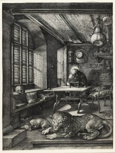 Sankt Hieronymus i hans studie, 1514 af Albrecht Dürer