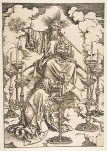 Sankt Johannes ser de syv gyldne lysestager, fra The Apocalypse.n.d. af Albrecht Dürer