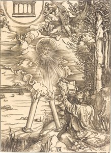 Sankt Johannes fortærer bogen af Albrecht Dürer