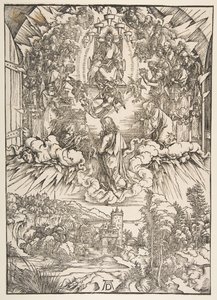 Sankt Johannes foran Gud og de ældste, fra Apokalypsen, ca. 1496. af Albrecht Dürer