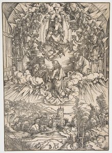 Sankt Johannes foran Gud og de ældste, fra The Apocalypse.n.d. af Albrecht Dürer