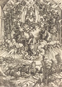 Sankt Johannes foran Gud og de ældste, sandsynligvis ca. 14961498. af Albrecht Dürer