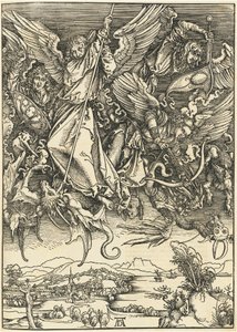 Sankt Michael kæmper mod dragen af Albrecht Dürer