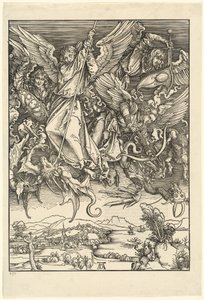 Sankt Michael kæmper mod dragen af Albrecht Dürer