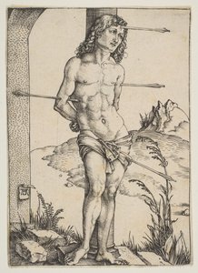 Sankt Sebastian bundet til søjlen, ca. 1499. af Albrecht Dürer