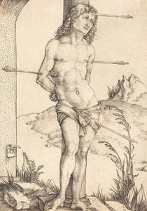 Sankt Sebastian bundet til søjlen, sandsynligvis 14981499. af Albrecht Dürer