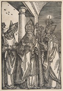 Saints Nicholas, Ulrich og Erasmus.n.d. af Albrecht Dürer