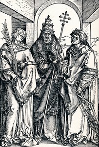 Saints Stephen, Sixtus og Lawrence, 1508 1906 af Albrecht Dürer