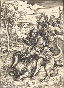 Samson kæmper med løven af Albrecht Dürer
