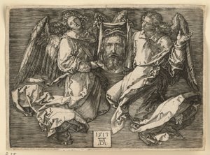 Veronikas svededug, holdt af to engle af Albrecht Dürer