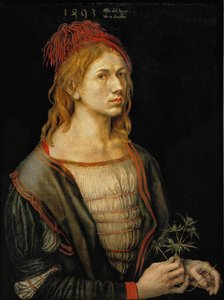 Selvportræt med tidsel af Albrecht Dürer