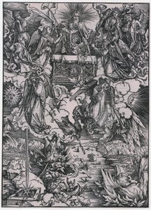 Syv engle med trompeter, figur VI, blad 8 fra serien »Apokalypsen« af Albrecht Dürer
