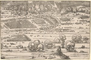 Belejring af en fæstning: venstre del af Albrecht Dürer