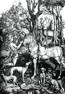 St Eustace, c1501, 1870. af Albrecht Dürer