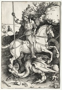 St. George dræber dragen, 1500-tallet. af Albrecht Dürer