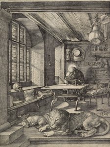 Sankt Jerome i sit studie, 1514 af Albrecht Dürer