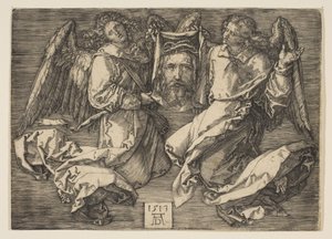 Svededug holdt af to engle af Albrecht Dürer