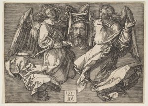 Svededug holdt af to engle af Albrecht Dürer
