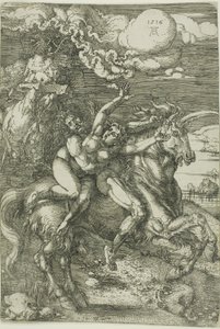 Bortførelsen af proserpin på en enhjørning af Albrecht Dürer
