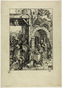 Magiernes tilbedelse, fra Jomfruens liv af Albrecht Dürer