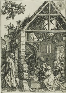 Hyrdernes tilbedelse, fra Jomfruens liv af Albrecht Dürer