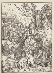 Englen, der viser Johannes det nye Jerusalem af Albrecht Dürer