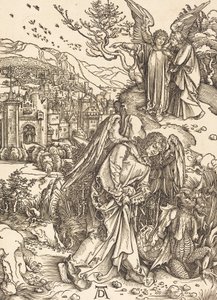 Englen med nøglen til det bundløse hul, 1498. af Albrecht Dürer